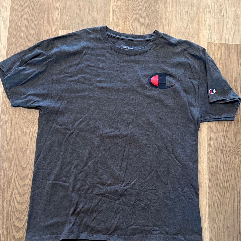 Champion Men's Dark Gray T-Shirt with Logo